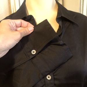 Banana Republic black button up blouse shirt